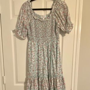 Loveshackfancy for Target Dress M floral blue maxi